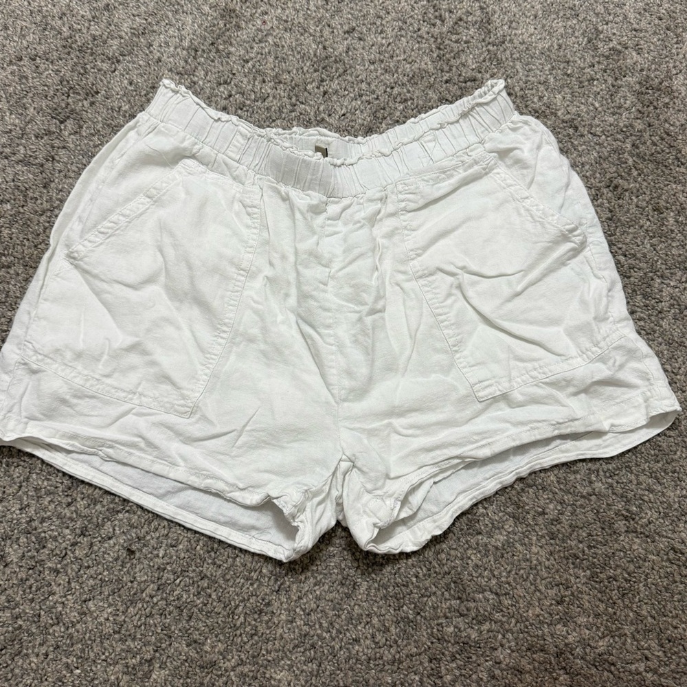 Thread & Supply High Waist White Shorts